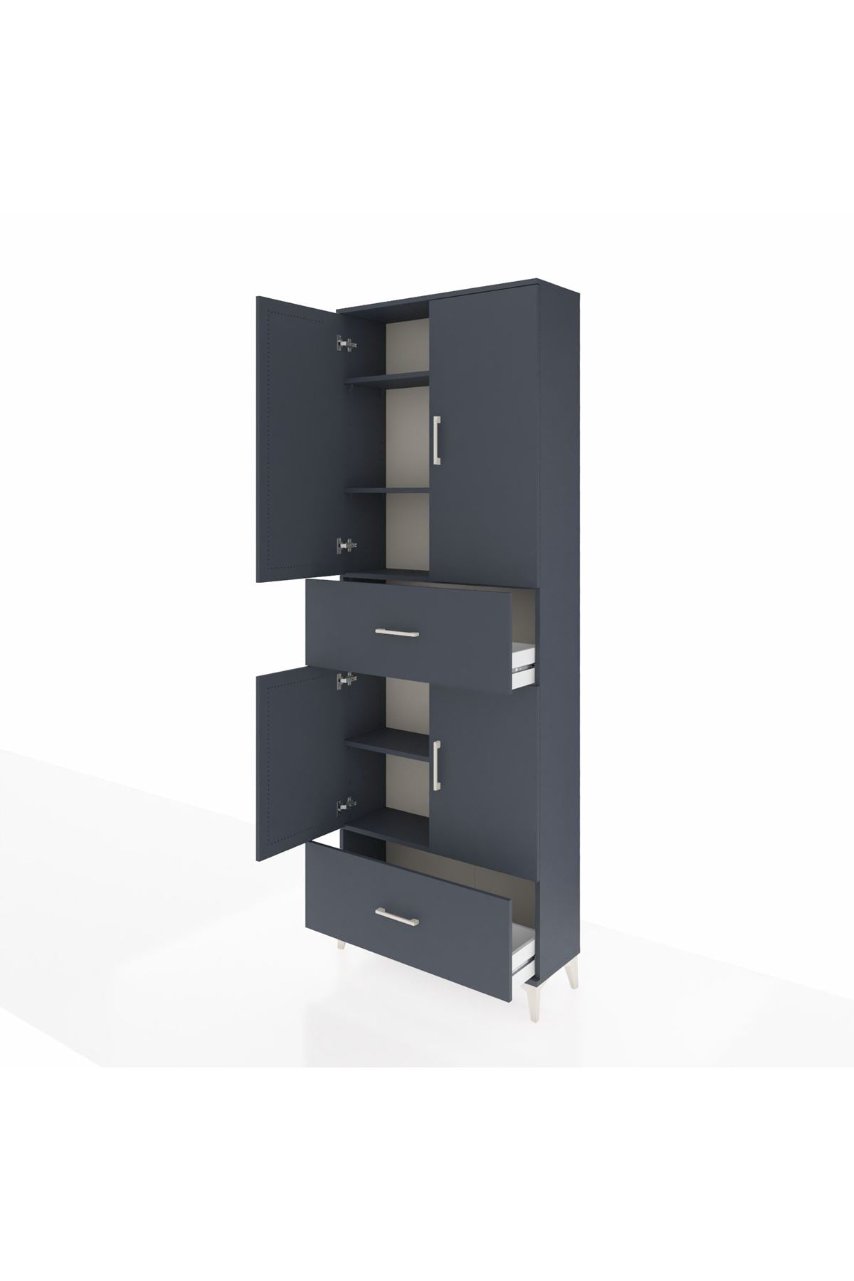 Arges Dolap 5 Raflı 2 Çekmeceli 4 Kapaklı 88x30x243 - S33M163V5A
