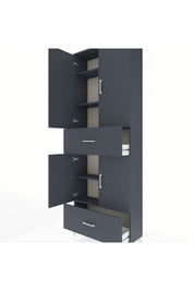 Arges Dolap 5 Raflı 2 Çekmeceli 4 Kapaklı 88x30x243 - S33M163V5A