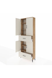 Arges Dolap 5 Raflı 2 Çekmeceli 4 Kapaklı 88x30x243 - S33M163V7A