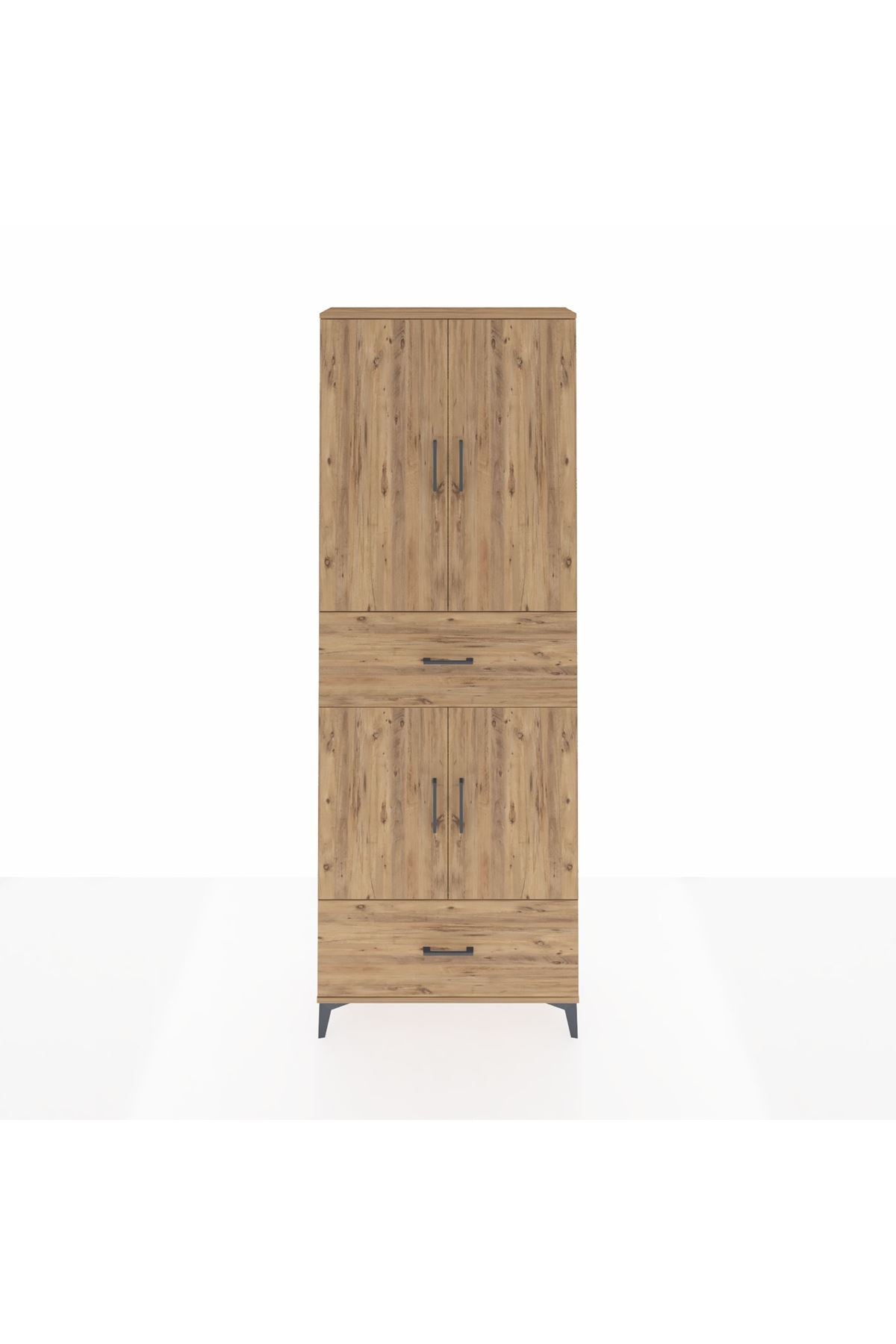 Arges Dolap 5 Raflı 2 Çekmeceli 4 Kapaklı 88x30x243 - S33M163V9A