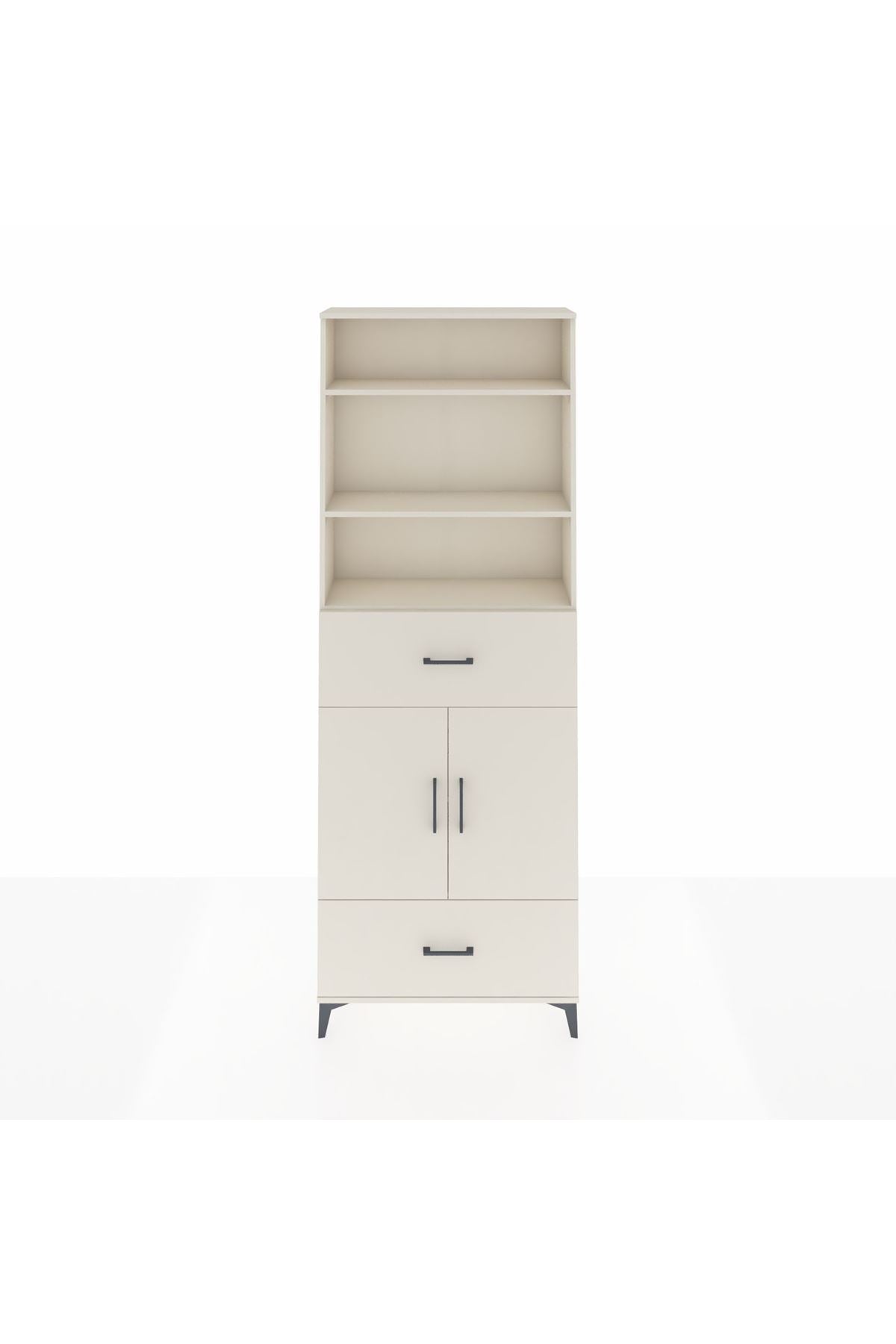 Arges Dolap 5 Raflı 2 Çekmeceli 2 Kapaklı 88x30x243 - S33M164V1A