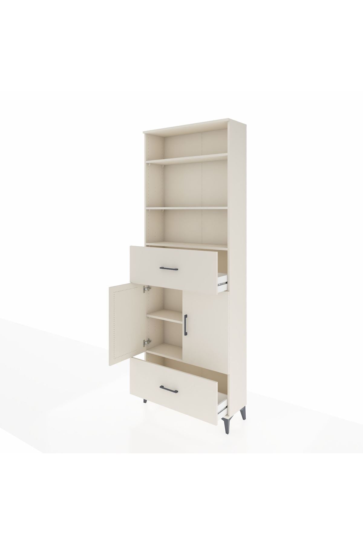 Arges Dolap 5 Raflı 2 Çekmeceli 2 Kapaklı 88x30x243 - S33M164V1A