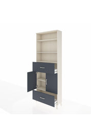 Arges Dolap 5 Raflı 2 Çekmeceli 2 Kapaklı 88x30x243 - S33M164V2A