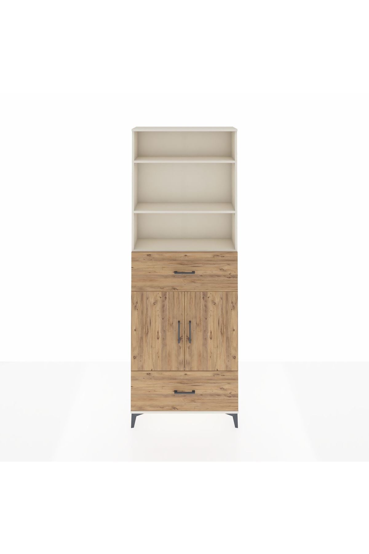 Arges Dolap 5 Raflı 2 Çekmeceli 2 Kapaklı 88x30x243 - S33M164V3A