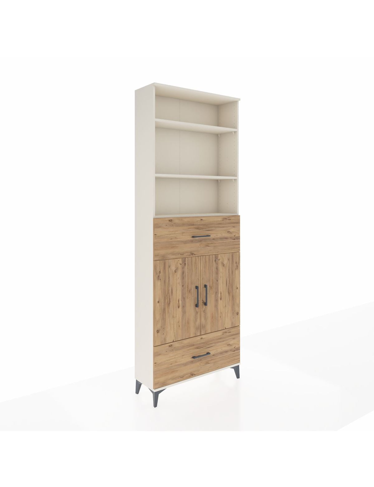 Arges Dolap 5 Raflı 2 Çekmeceli 2 Kapaklı 88x30x243 - S33M164V3A