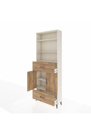 Arges Dolap 5 Raflı 2 Çekmeceli 2 Kapaklı 88x30x243 - S33M164V3A