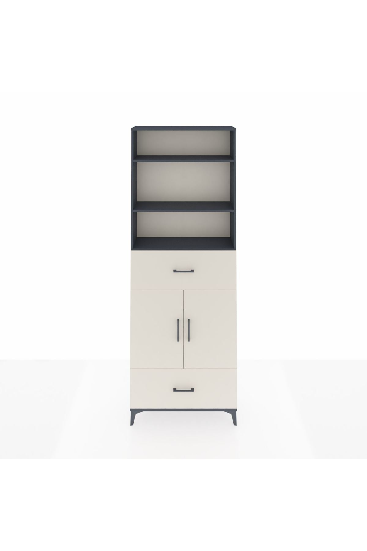 Arges Dolap 5 Raflı 2 Çekmeceli 2 Kapaklı 88x30x243 - S33M164V4A
