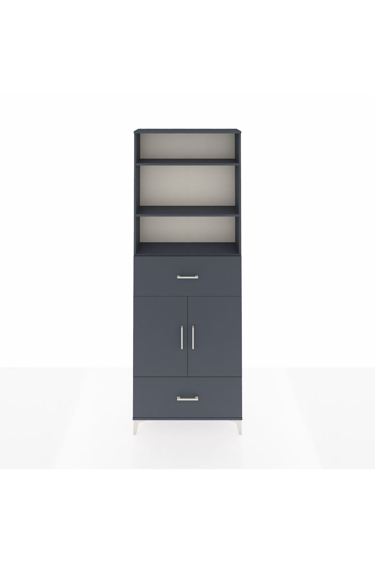 Arges Dolap 5 Raflı 2 Çekmeceli 2 Kapaklı 88x30x243 - S33M164V5A