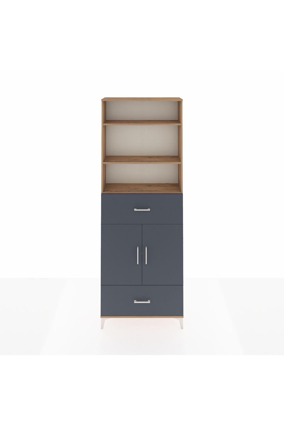 Arges Dolap 5 Raflı 2 Çekmeceli 2 Kapaklı 88x30x243 - S33M164V8A