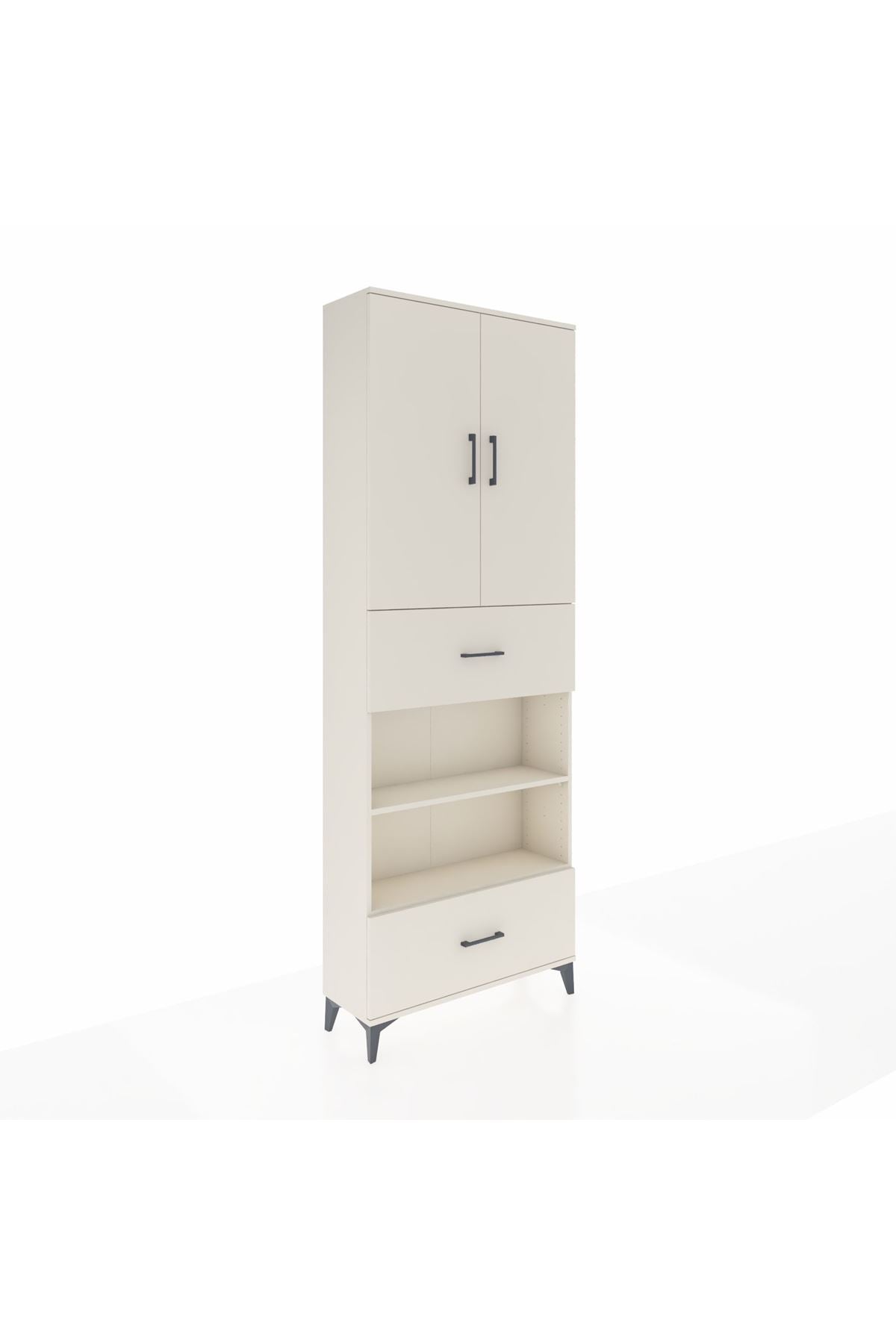 Arges Dolap 5 Raflı 2 Çekmeceli 2 Kapaklı 88x30x243 - S33M165V1A