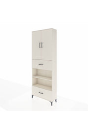 Arges Dolap 5 Raflı 2 Çekmeceli 2 Kapaklı 88x30x243 - S33M165V1A