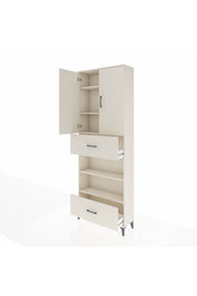 Arges Dolap 5 Raflı 2 Çekmeceli 2 Kapaklı 88x30x243 - S33M165V1A