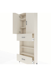 Arges Dolap 5 Raflı 2 Çekmeceli 2 Kapaklı 88x30x243 - S33M165V1A