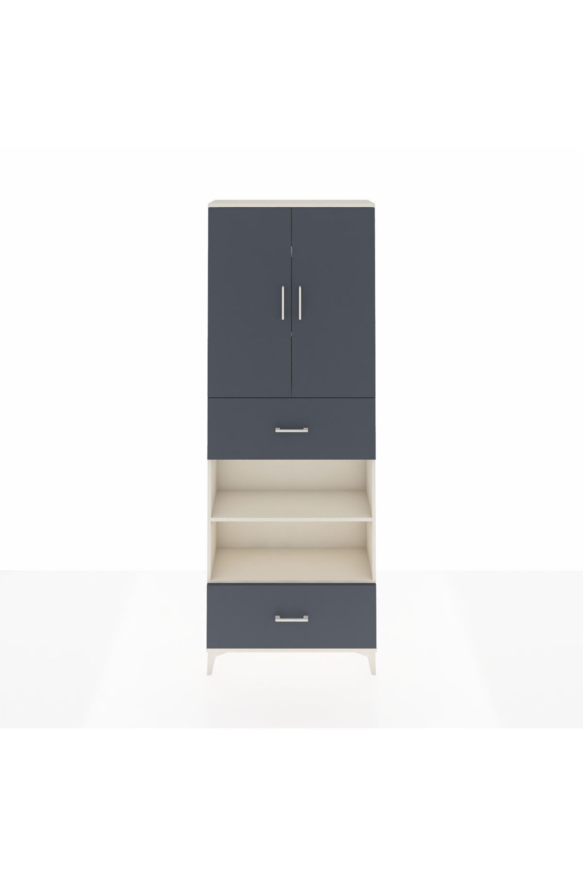 Arges Dolap 5 Raflı 2 Çekmeceli 2 Kapaklı 88x30x243 - S33M165V2A