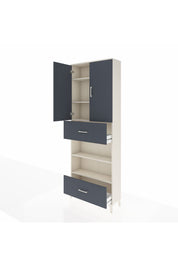 Arges Dolap 5 Raflı 2 Çekmeceli 2 Kapaklı 88x30x243 - S33M165V2A