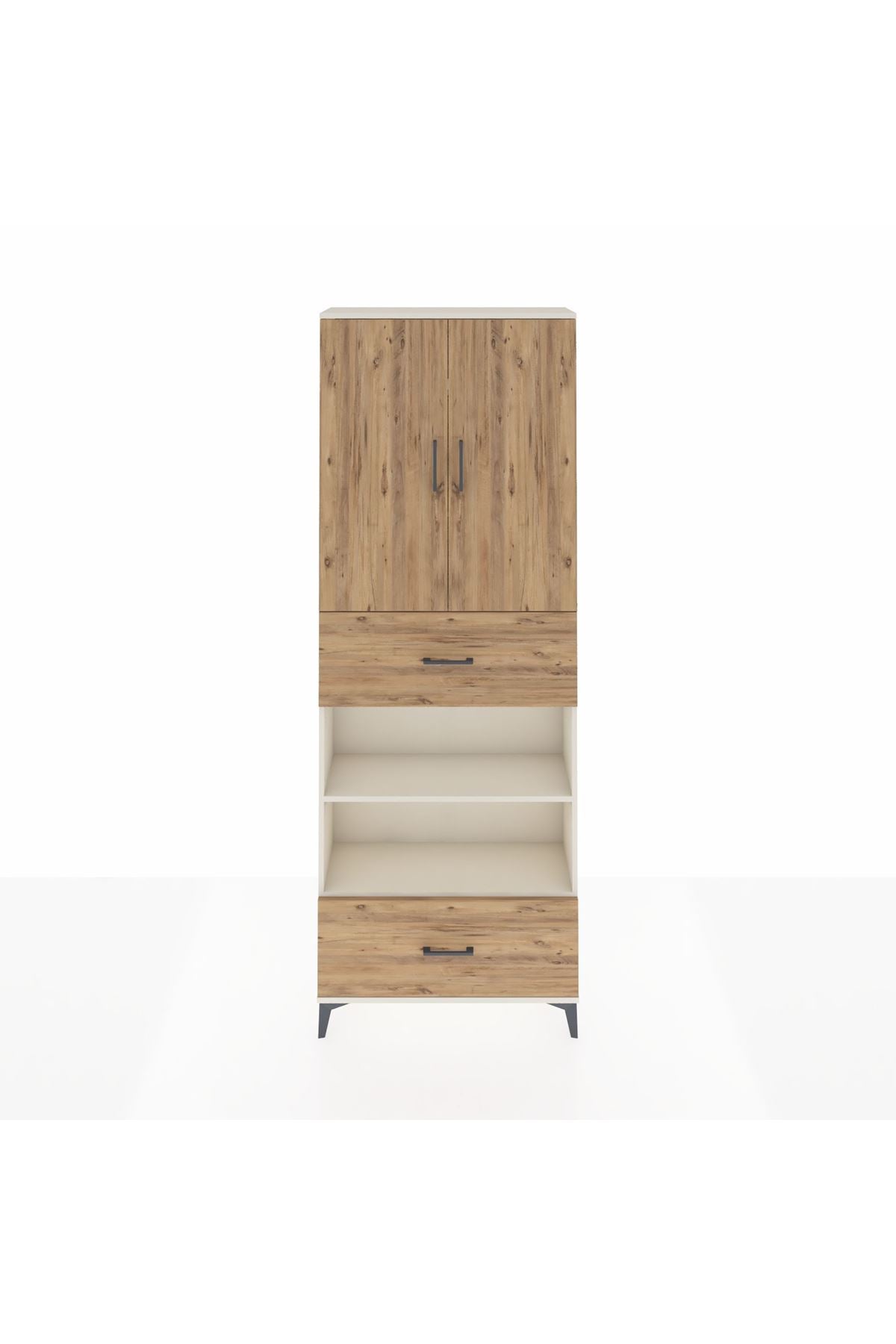 Arges Dolap 5 Raflı 2 Çekmeceli 2 Kapaklı 88x30x243 - S33M165V3A