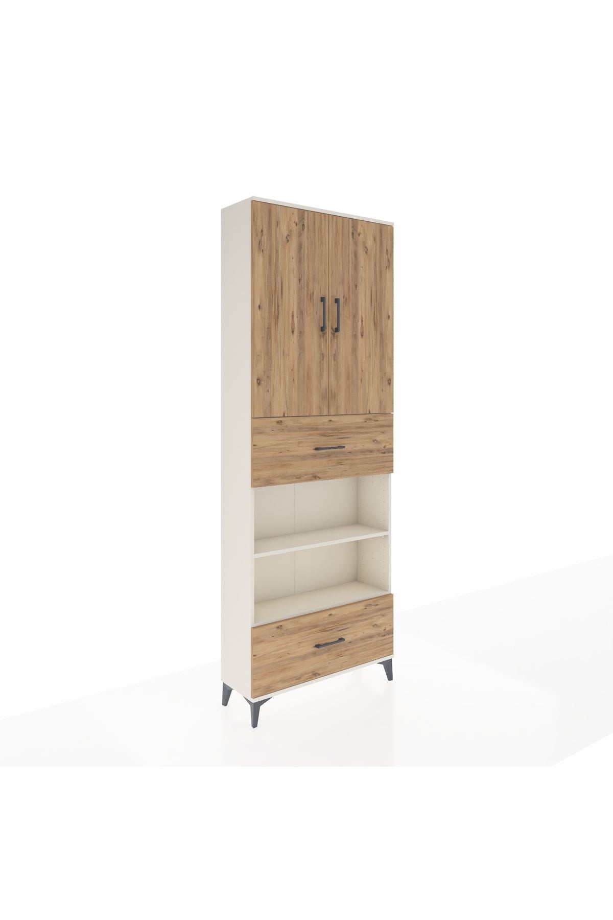 Arges Dolap 5 Raflı 2 Çekmeceli 2 Kapaklı 88x30x243 - S33M165V3A