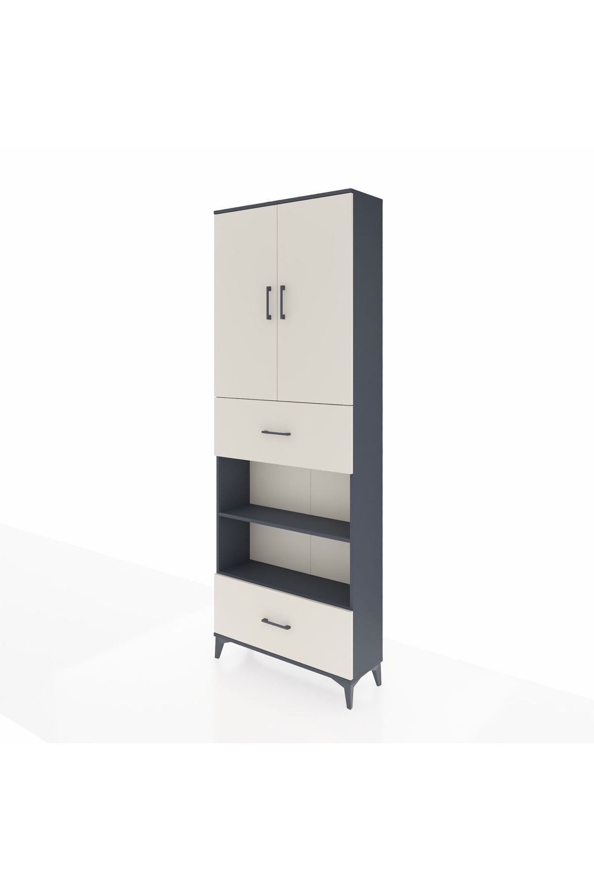 Arges Dolap 5 Raflı 2 Çekmeceli 2 Kapaklı 88x30x243 - S33M165V4A