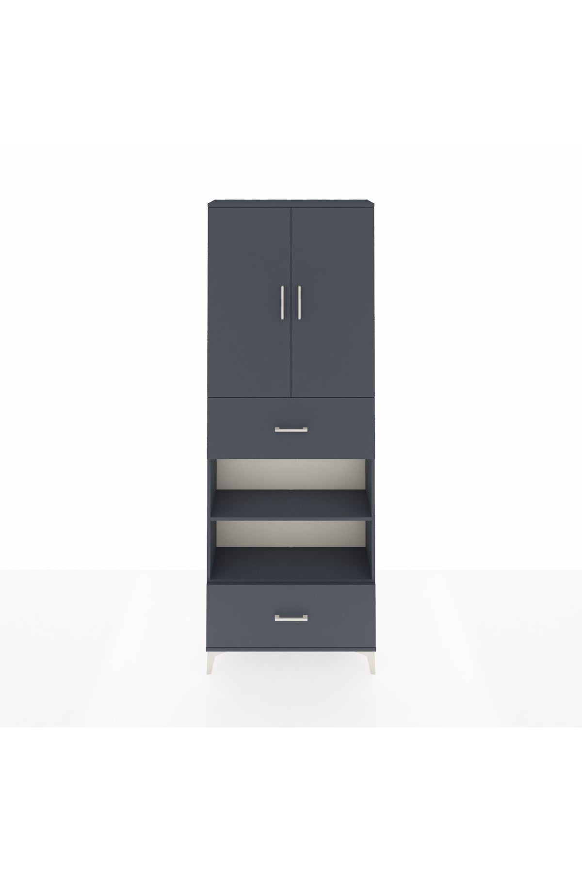 Arges Dolap 5 Raflı 2 Çekmeceli 2 Kapaklı 88x30x243 - S33M165V5A