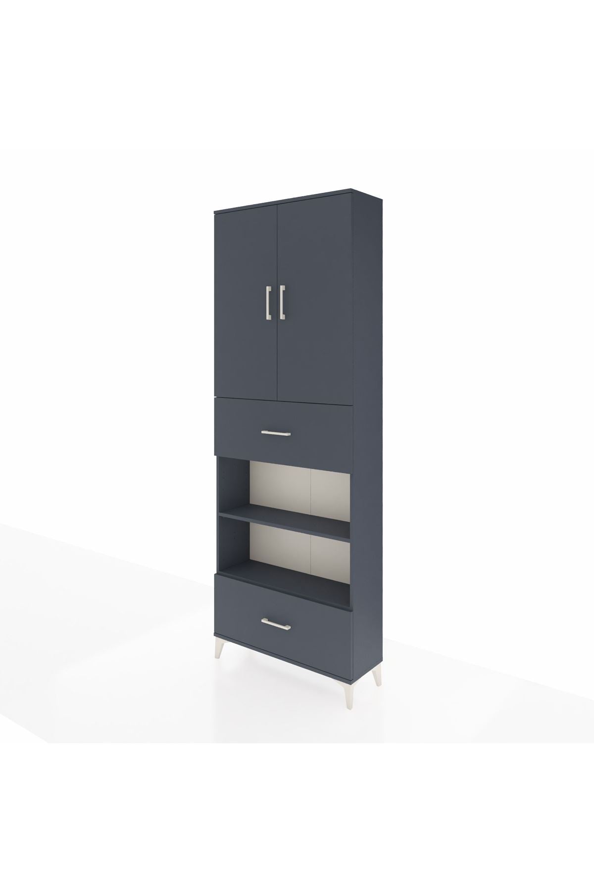Arges Dolap 5 Raflı 2 Çekmeceli 2 Kapaklı 88x30x243 - S33M165V5A