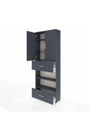 Arges Dolap 5 Raflı 2 Çekmeceli 2 Kapaklı 88x30x243 - S33M165V5A