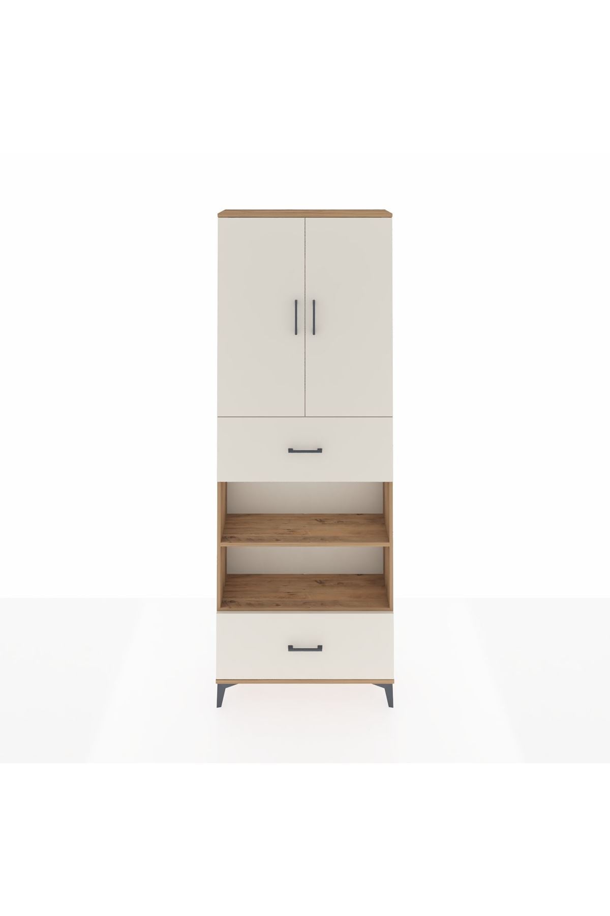 Arges Dolap 5 Raflı 2 Çekmeceli 2 Kapaklı 88x30x243 - S33M165V7A
