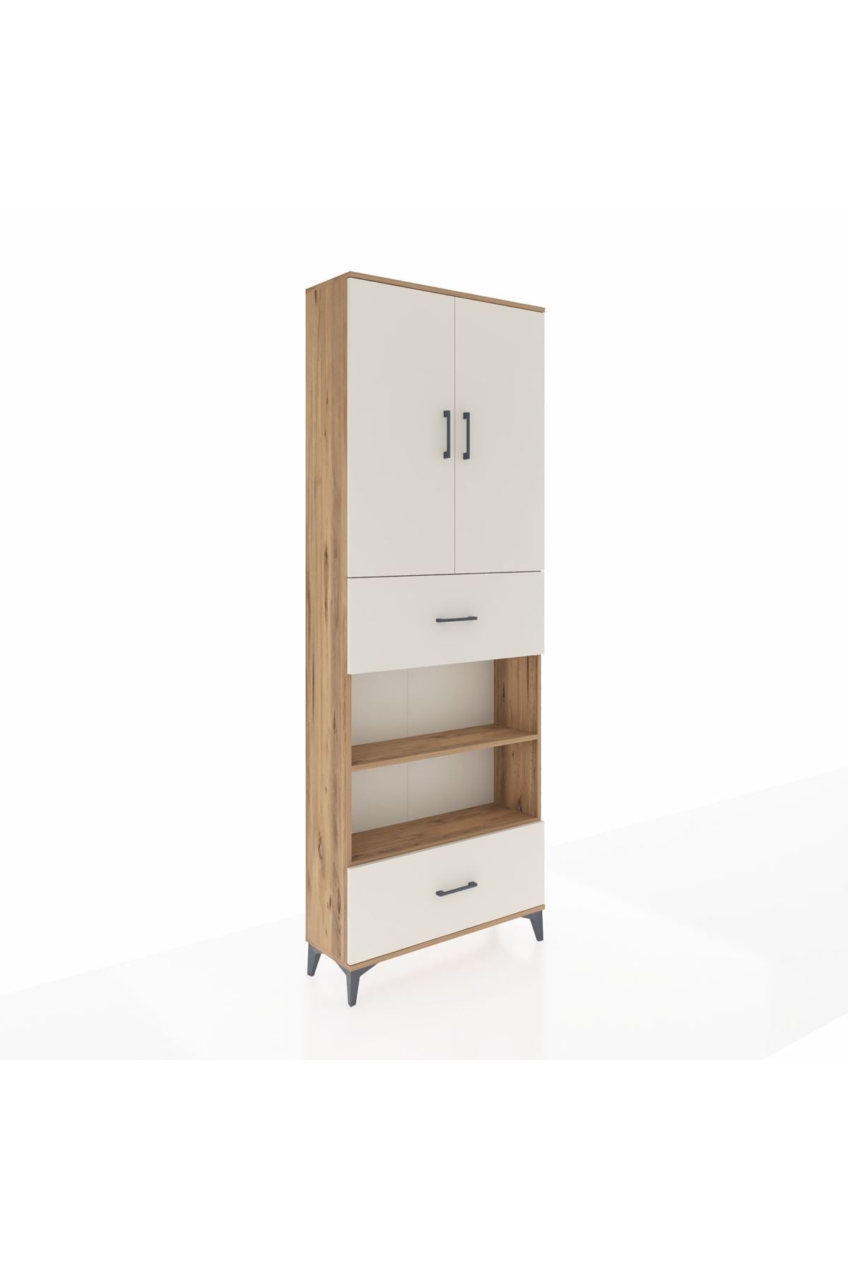 Arges Dolap 5 Raflı 2 Çekmeceli 2 Kapaklı 88x30x243 - S33M165V7A