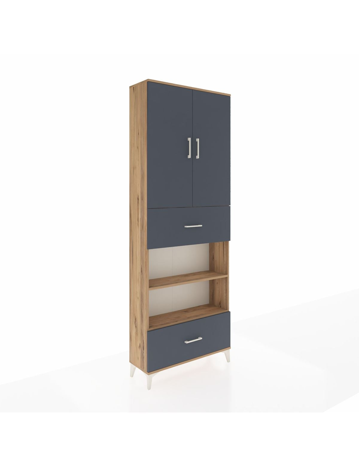 Arges Dolap 5 Raflı 2 Çekmeceli 2 Kapaklı 88x30x243 - S33M165V8A
