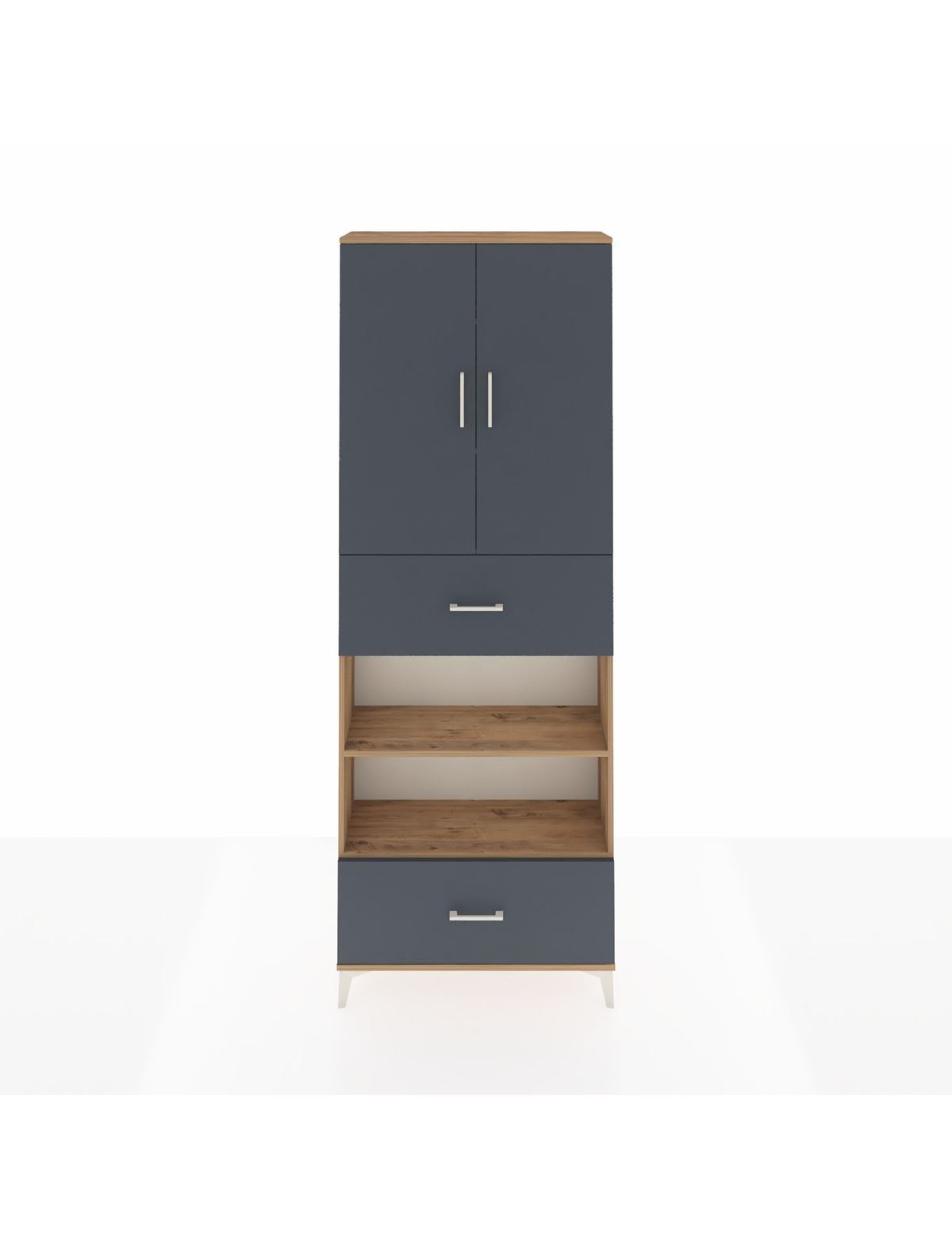 Arges Dolap 5 Raflı 2 Çekmeceli 2 Kapaklı 88x30x243 - S33M165V8A