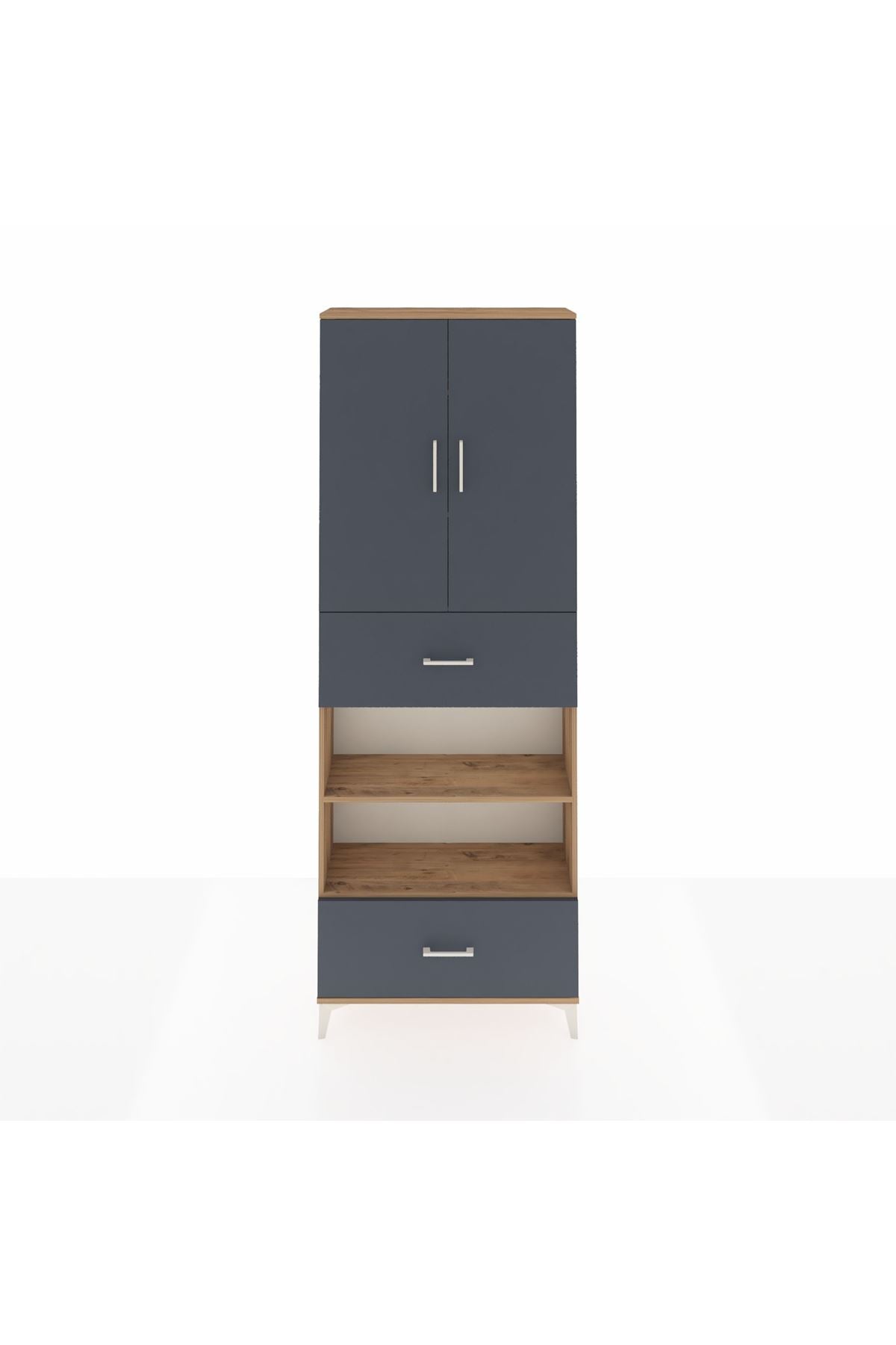 Arges Dolap 5 Raflı 2 Çekmeceli 2 Kapaklı 88x30x243 - S33M165V8A