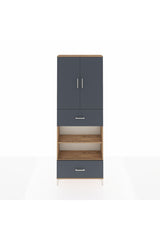 Arges Dolap 5 Raflı 2 Çekmeceli 2 Kapaklı 88x30x243