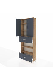 Arges Dolap 5 Raflı 2 Çekmeceli 2 Kapaklı 88x30x243 - S33M165V8A