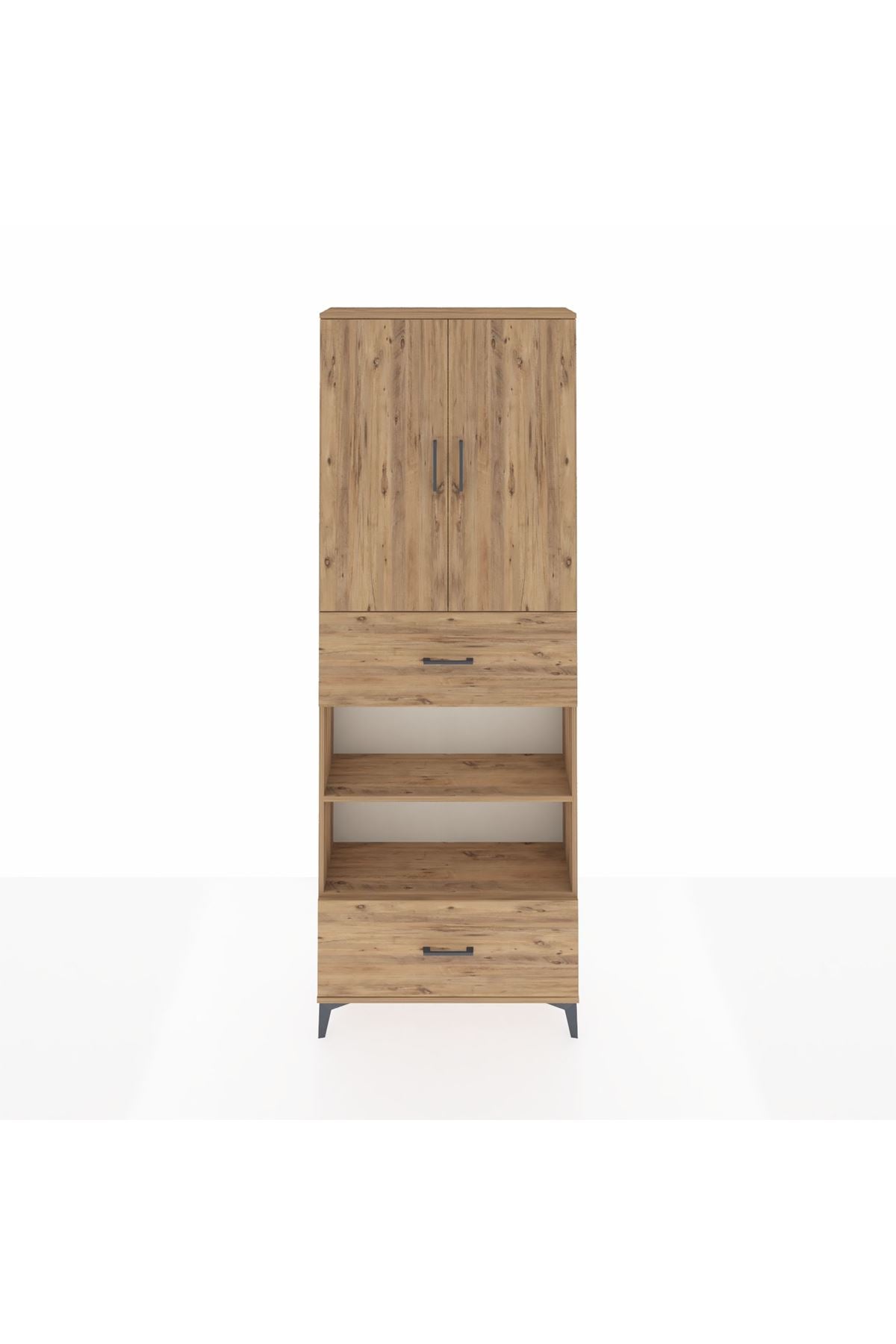 Arges Dolap 5 Raflı 2 Çekmeceli 2 Kapaklı 88x30x243 - S33M165V9A