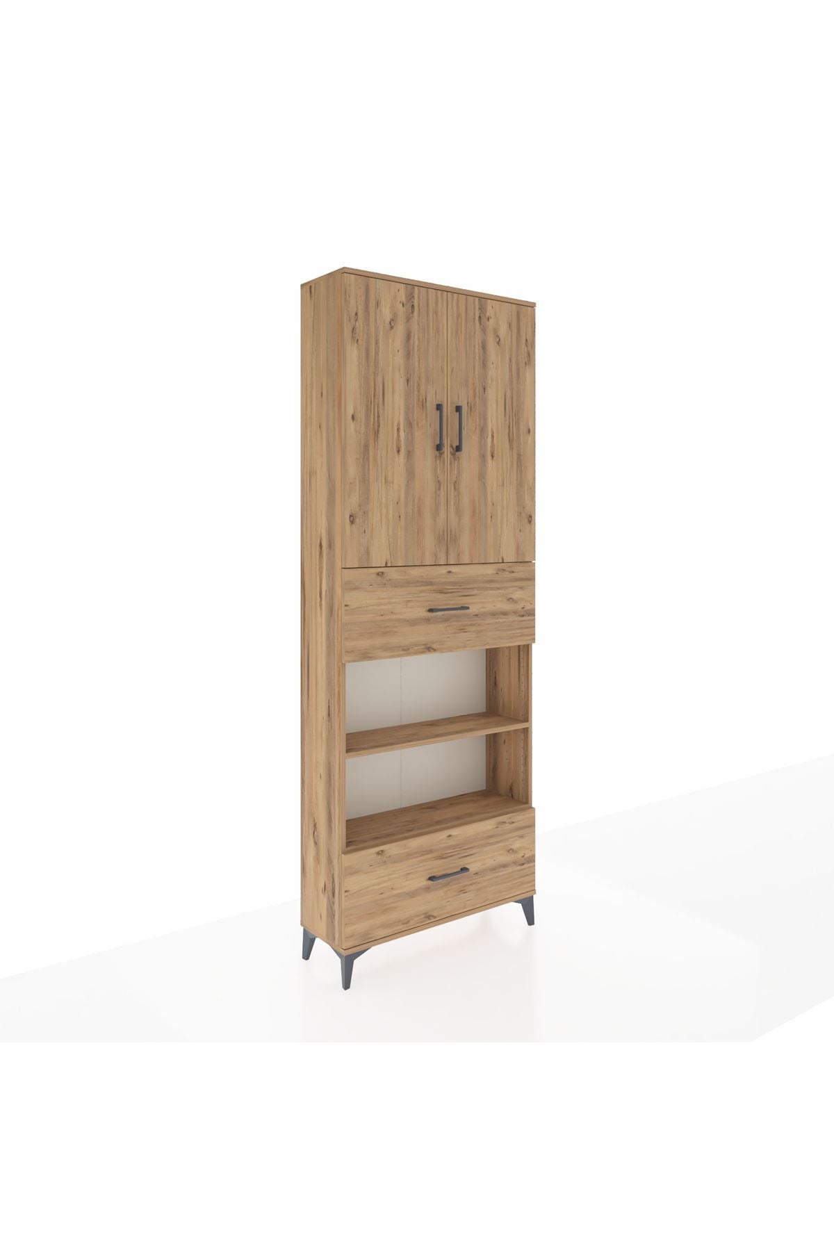 Arges Dolap 5 Raflı 2 Çekmeceli 2 Kapaklı 88x30x243 - S33M165V9A