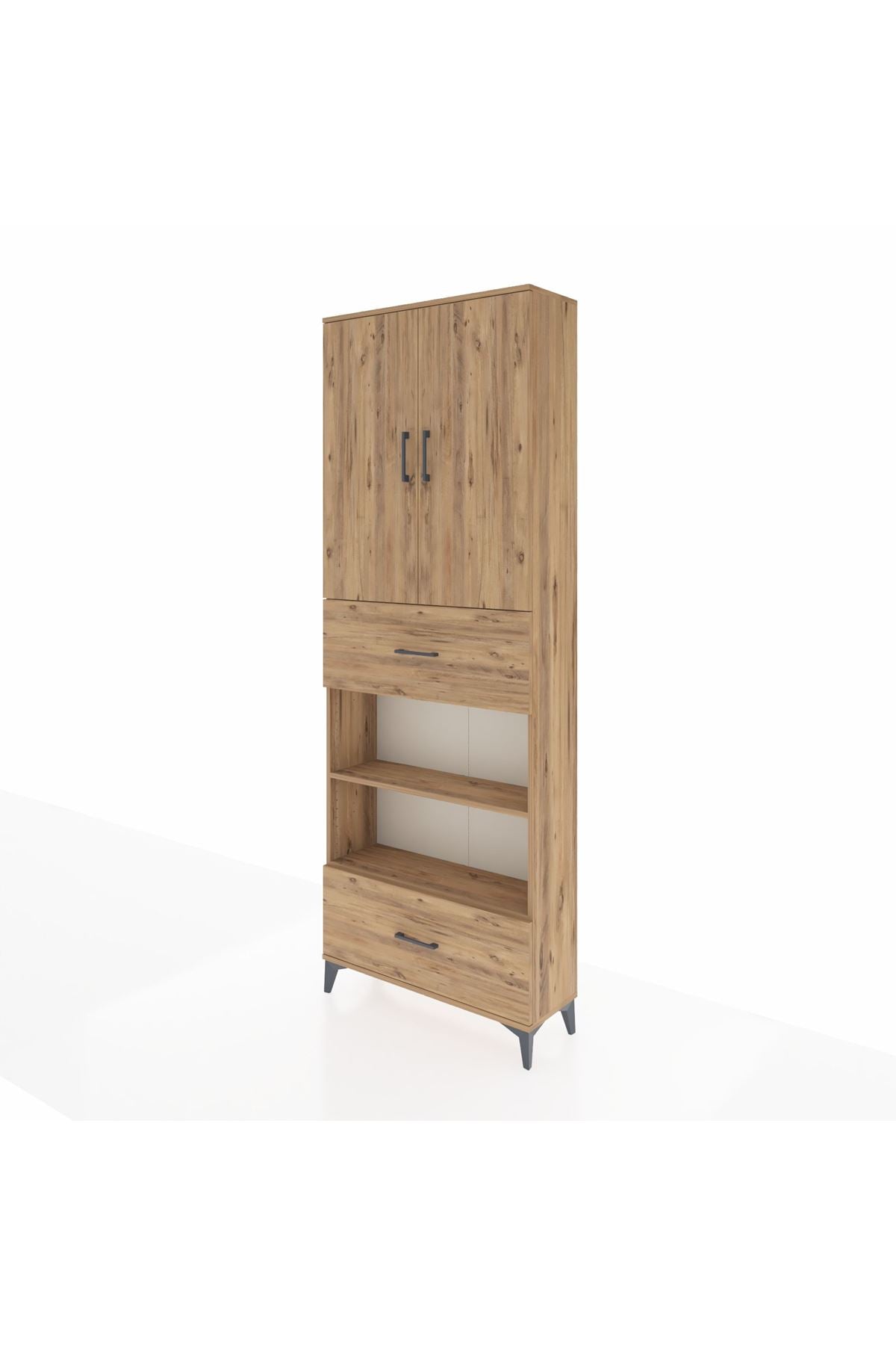 Arges Dolap 5 Raflı 2 Çekmeceli 2 Kapaklı 88x30x243 - S33M165V9A