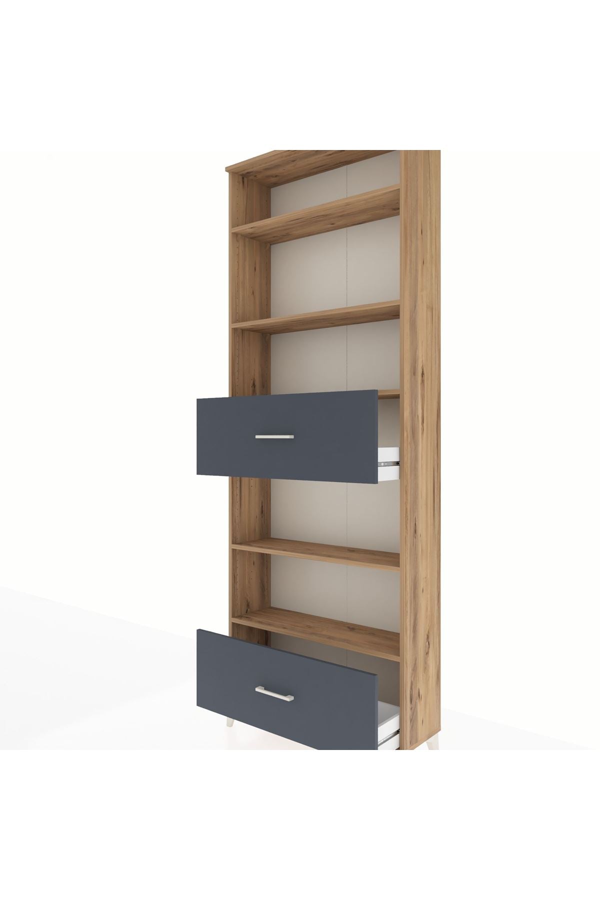 Arges Dolap 5 Raflı 2 Çekmeceli 88x30x243 - S33M166V8A