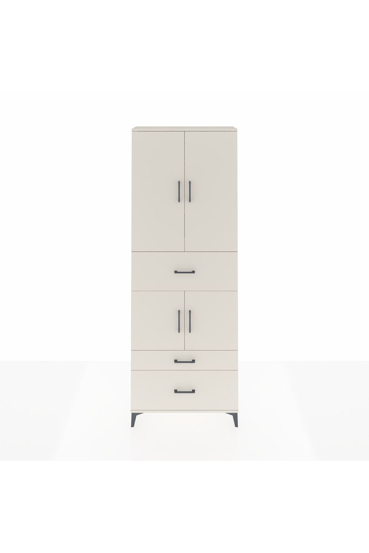 Arges Dolap 4 Raflı 3 Çekmeceli 4 Kapaklı 88x30x243 - S33M167V1A