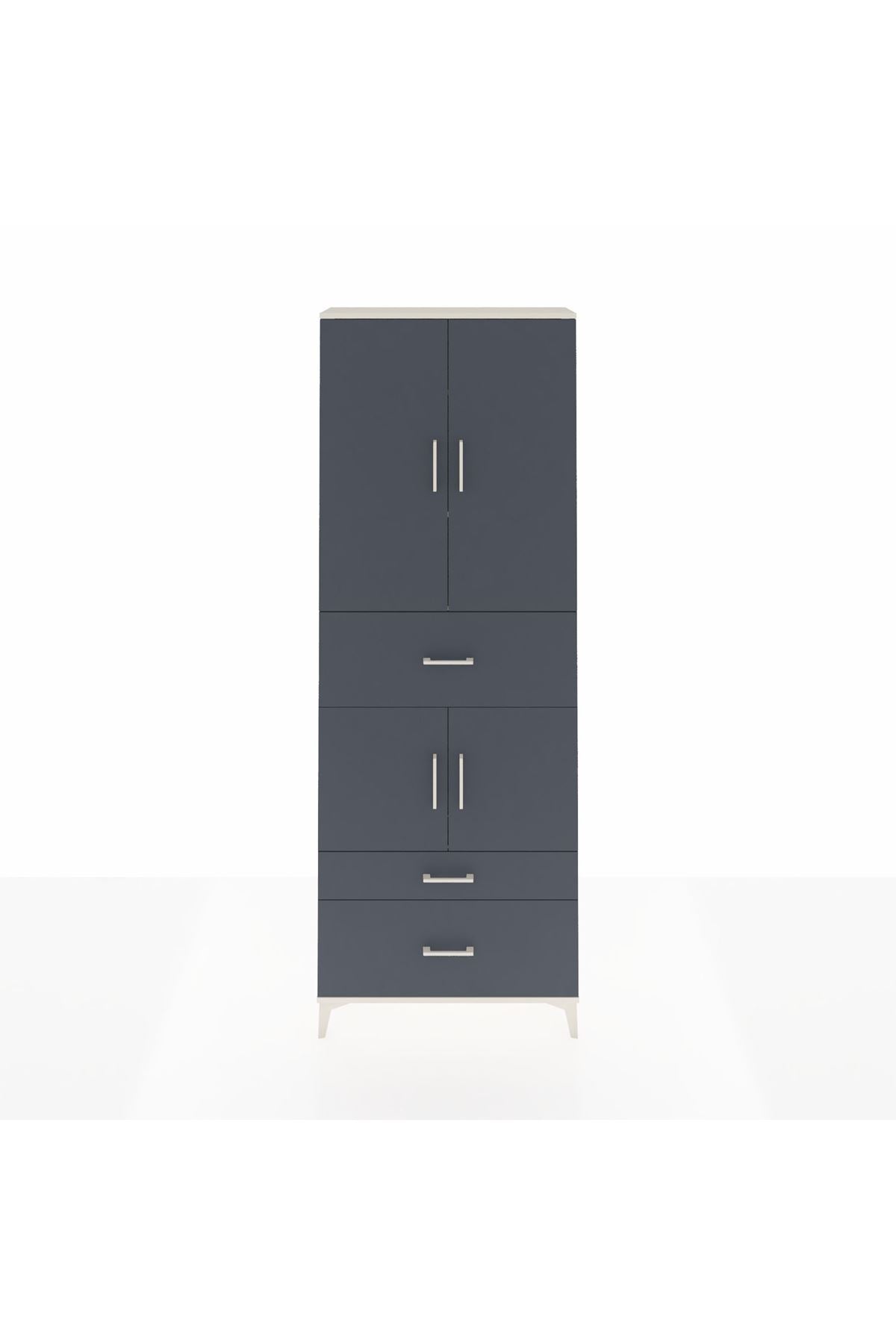 Arges Dolap 4 Raflı 3 Çekmeceli 4 Kapaklı 88x30x243 - S33M167V2A