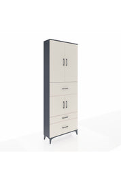 Arges Dolap 4 Raflı 3 Çekmeceli 4 Kapaklı 88x30x243 - S33M167V4A