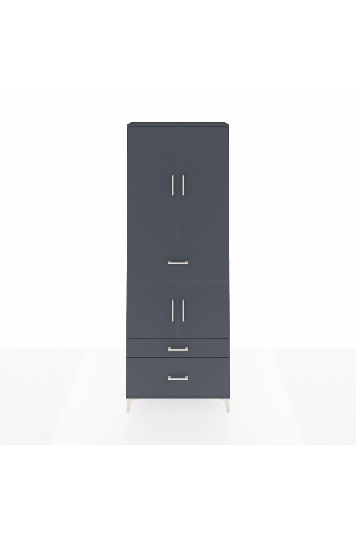 Arges Dolap 4 Raflı 3 Çekmeceli 4 Kapaklı 88x30x243 - S33M167V5A