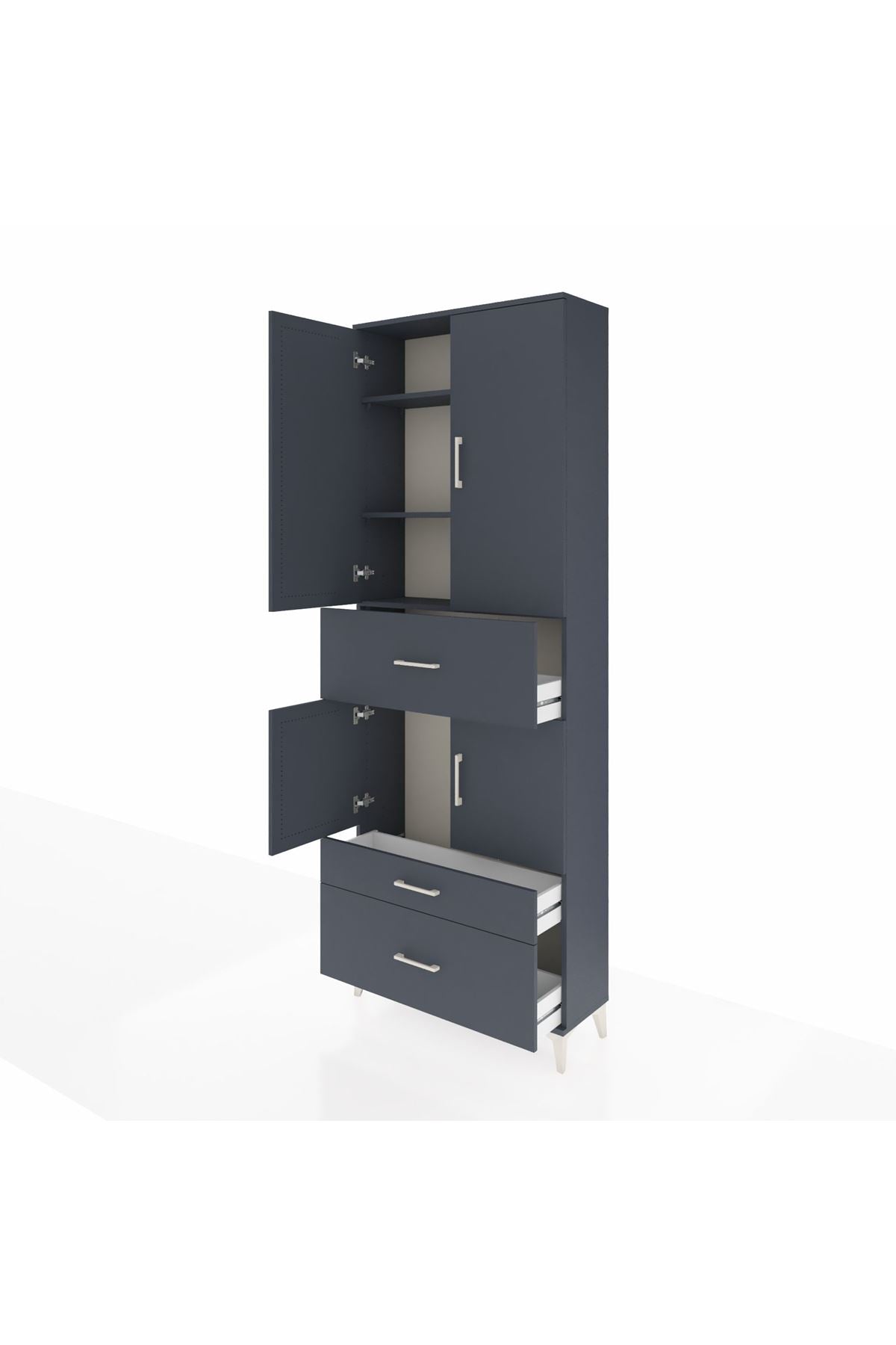 Arges Dolap 4 Raflı 3 Çekmeceli 4 Kapaklı 88x30x243 - S33M167V5A