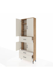 Arges Dolap 4 Raflı 3 Çekmeceli 4 Kapaklı 88x30x243 - S33M167V7A