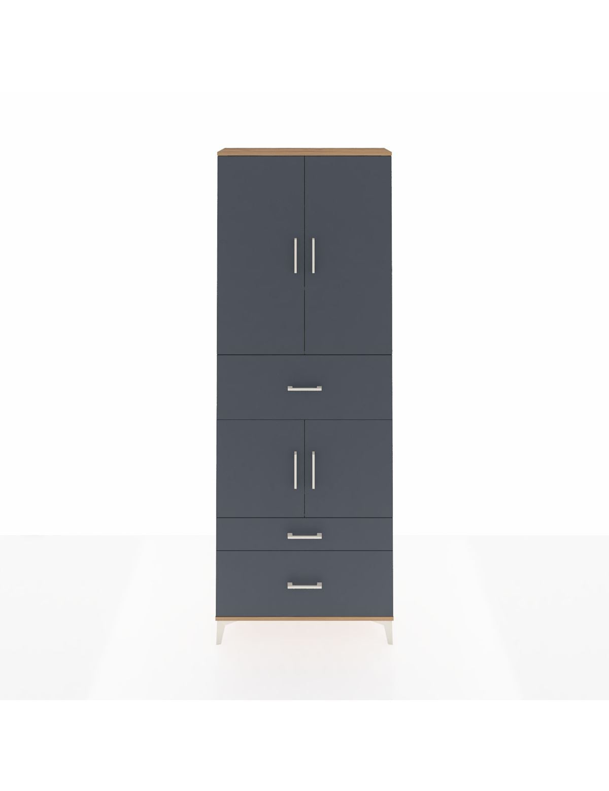 Arges Dolap 4 Raflı 3 Çekmeceli 4 Kapaklı 88x30x243 - S33M167V8A
