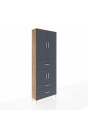 Arges Dolap 4 Raflı 3 Çekmeceli 4 Kapaklı 88x30x243 - S33M167V8A