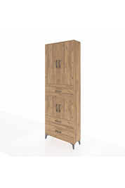 Arges Dolap 4 Raflı 3 Çekmeceli 4 Kapaklı 88x30x243 - S33M167V9A