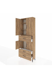 Arges Dolap 4 Raflı 3 Çekmeceli 4 Kapaklı 88x30x243 - S33M167V9A