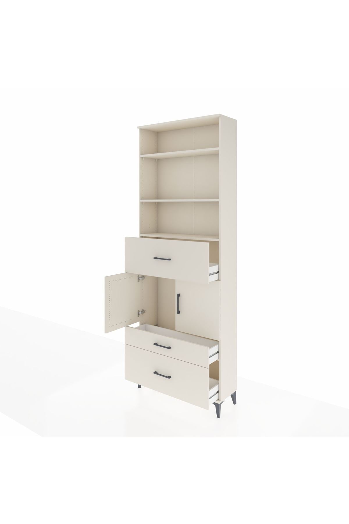 Arges Dolap 4 Raflı 3 Çekmeceli 2 Kapaklı 88x30x243 - S33M168V1A