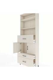 Arges Dolap 4 Raflı 3 Çekmeceli 2 Kapaklı 88x30x243 - S33M168V1A
