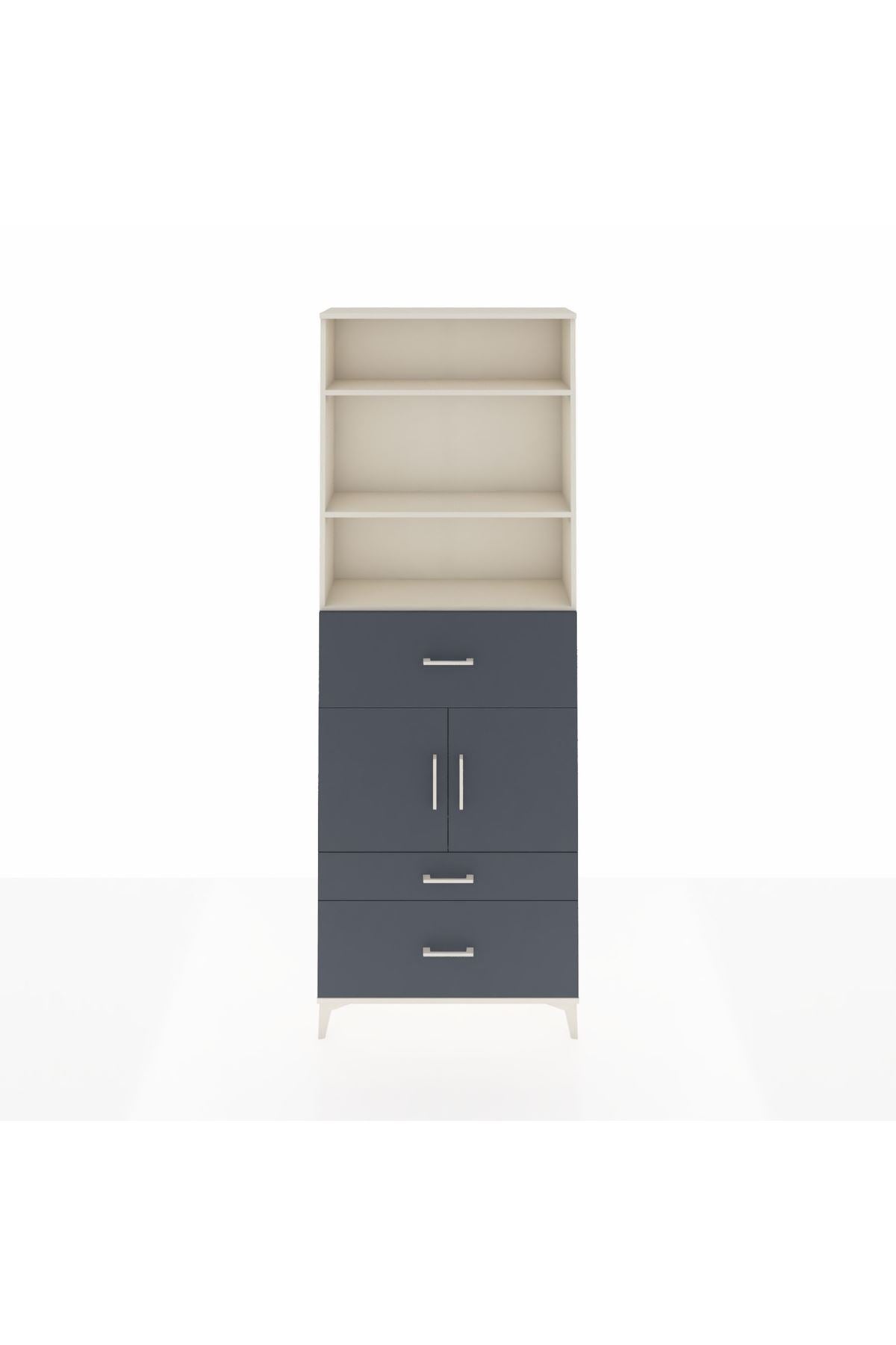 Arges Dolap 4 Raflı 3 Çekmeceli 2 Kapaklı 88x30x243 - S33M168V2A