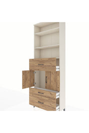 Arges Dolap 4 Raflı 3 Çekmeceli 2 Kapaklı 88x30x243 - S33M168V3A
